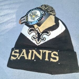 NFL Saints Black and Gold Knit Hat
